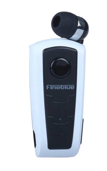 White no box Fineblue F910 Беспроводная Bluetooth V4.0 гарнитура в ухо вибрирующее оповещение носить клип Hands Free наушники для смартфонов - Цвет: White no box