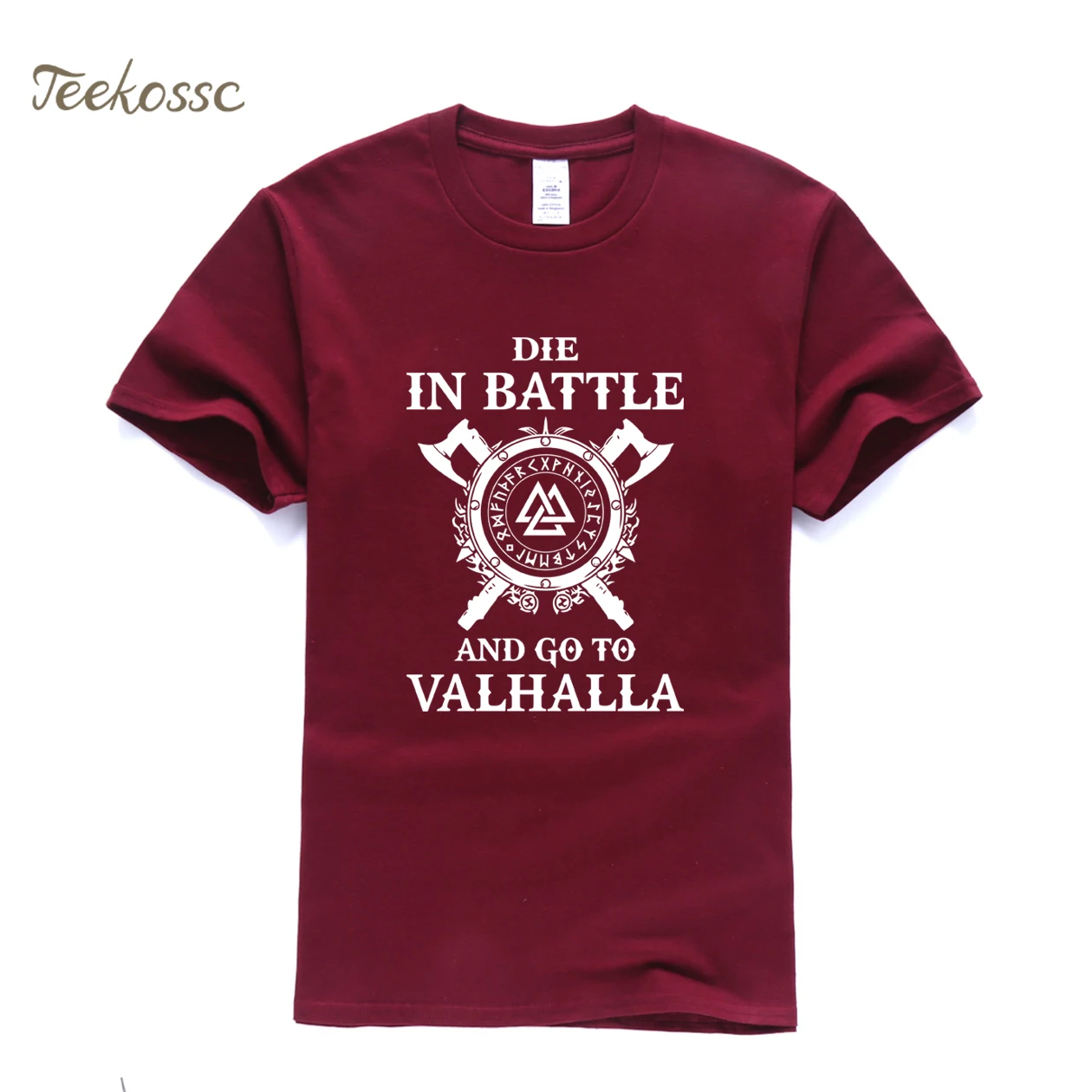 Odin Vikings, Мужская футболка, умри в бою и пойди в Валгаллу, Мужская футболка s, летние топы, крутые футболки, хлопковая Футболка в стиле хип-хоп