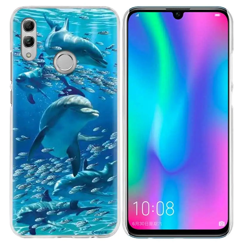 Симпатичные Дельфин чехол для huawei Honor 8X Y9 9 10 Lite Play 7C 8C 8S 8A фотоаппаратов моментальной печати 7S 7A Pro V20 20i Y6 Y7 Y5 Роскошный Жесткий чехол из ПК для телефона - Цвет: 09