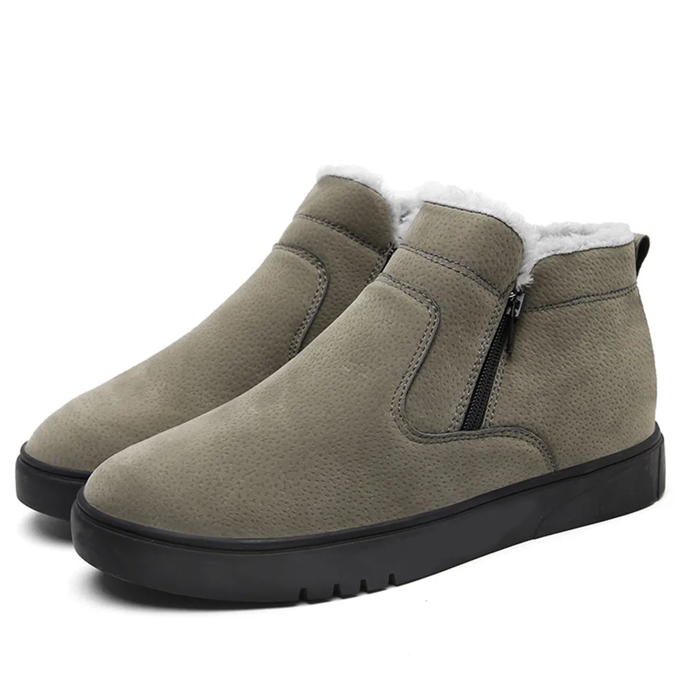 2017 Black Men's Loafers Designer Winter Shoes Men Warm Short Plush Fashion Casual Zip Zapatillas Deportivas | Обувь