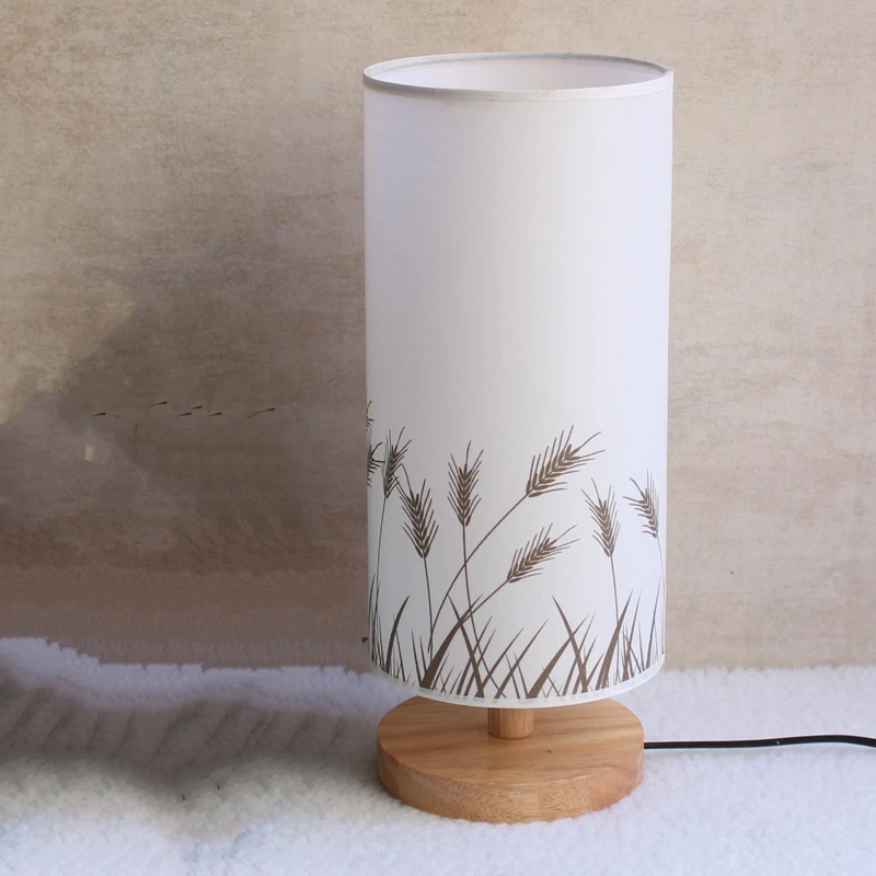 Бесплатная доставка светодиодная настольная лампа дерево пластик деревенский