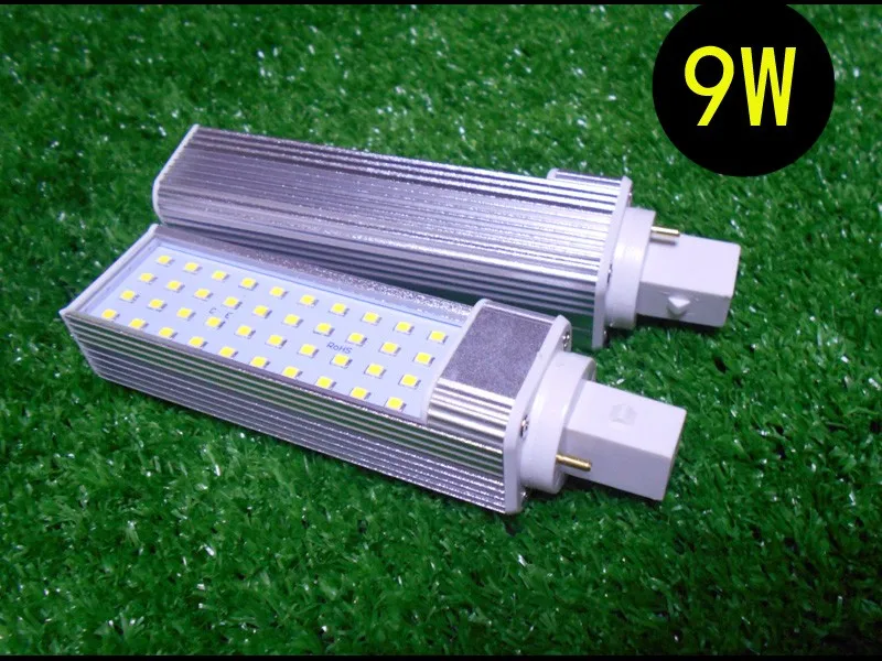 E27 привело плагин света 5 Вт 7 9 11 12 13 Бланко Lampara Calido Bombillas PL LED SMD2835 Свет 24LED 500LM 110 В/220