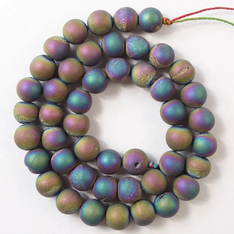 (Минимальный заказ 10 $ микс) 8 мм Металлические разноцветные Круглые бусины с