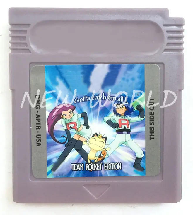 Team Rocket Edition Серия Розовый юбилей Кристалл Рождество Пирит ENG язык для 16 бит игровой консоли для видеоигры карты памяти - Цвет: Team Rocket Edition