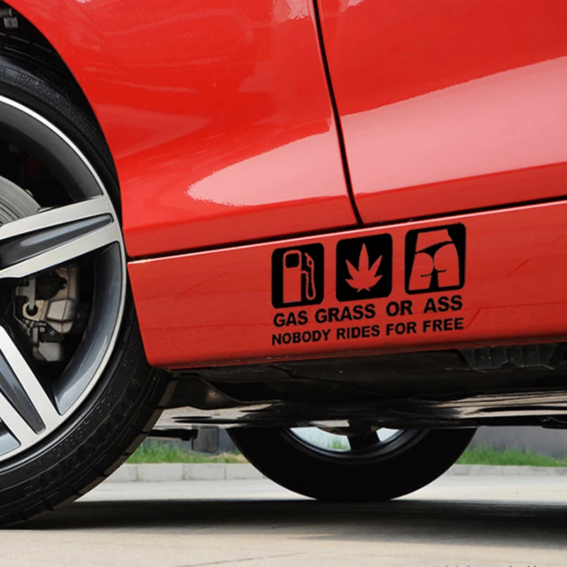 Мотоциклетная наклейка GASS GRASS OR ASS JDM забавная фотонаклейка Отражающая виниловая
