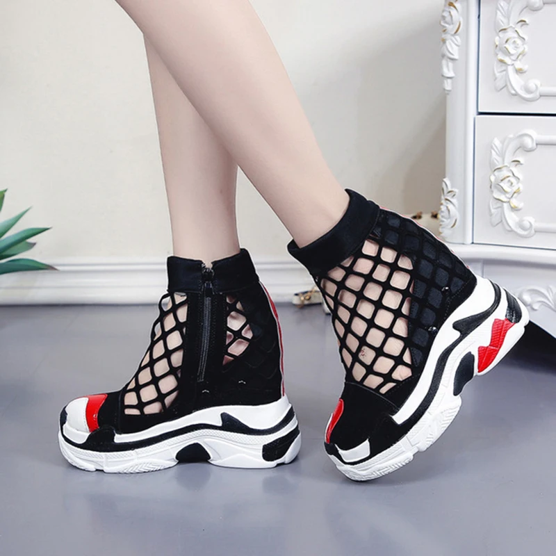 Женские сандалии 2019 летние сандалии-гладиаторы на скрытом каблуке Модные