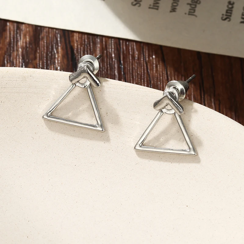 Модные украшения в Корейском стиле геометрические серьги простое дизайнерское