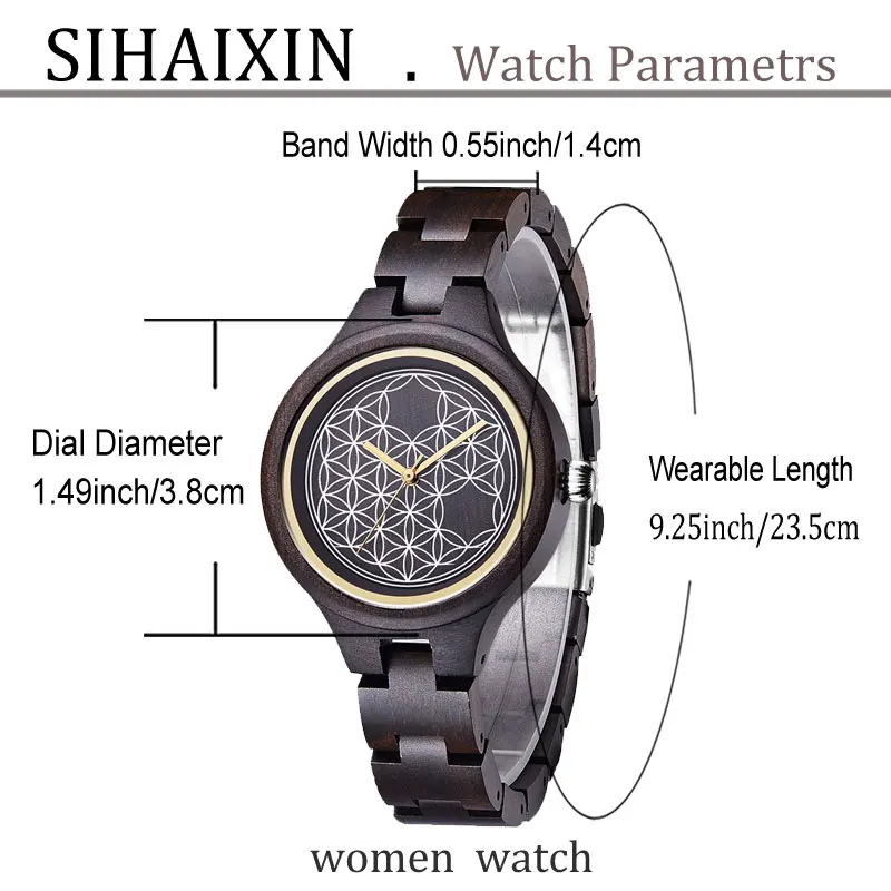 Женские кварцевые часы Geneva легкие черные деревянные Прямая поставка 2019|Женские