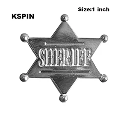Sheriff Rozet металлическая брошь для рюкзака для женщин/мужчин XY0039 - Окраска металла: XY0039