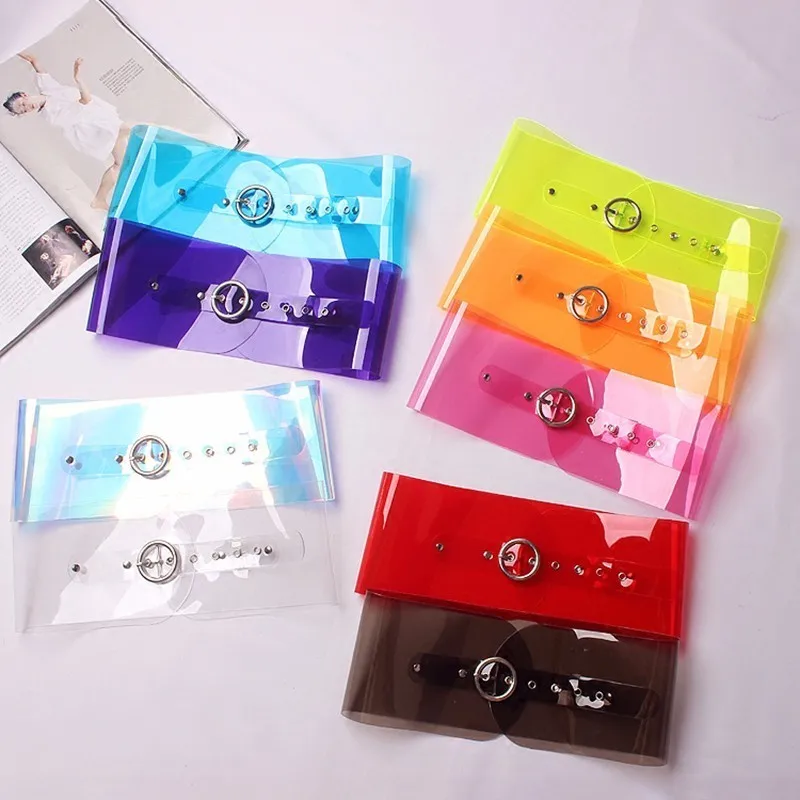 TWOTWINSTYLE лента из ПВХ женская летняя прозрачная Высокая талия широкий пояс-ремень