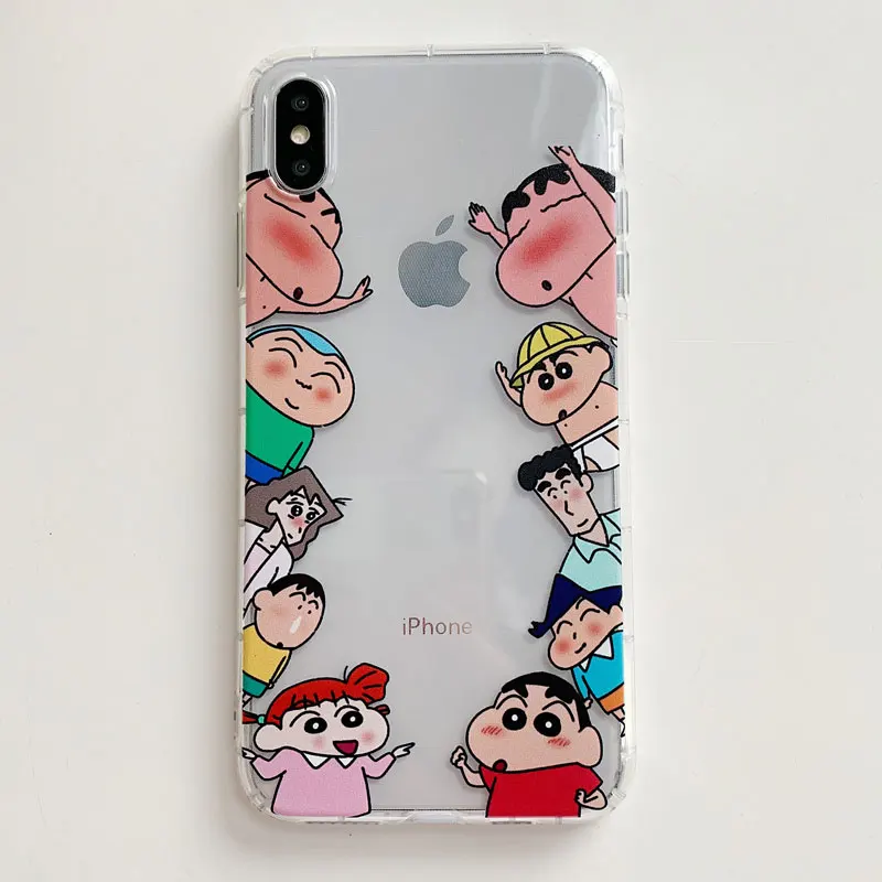 Crayon Shin chan Милый мягкий чехол для телефона с рисунком Crayon Shin chan Chibi Maruko для iPhone 6 6s 7 8 Plus X XS XR XSMax 11 Pro Max - Цвет: Crayon Shin chan