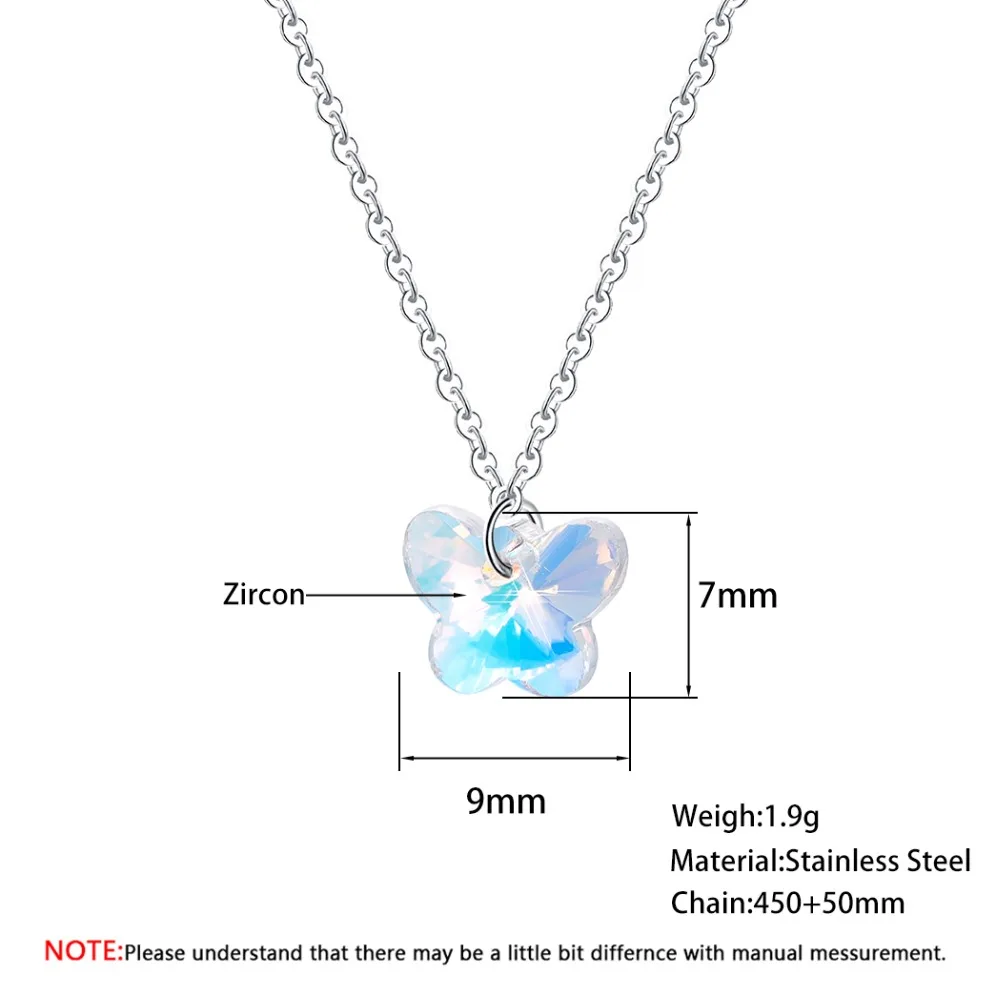 CHENGXUN милое ожерелье с бабочкой кристаллами милые ювелирные изделия животными