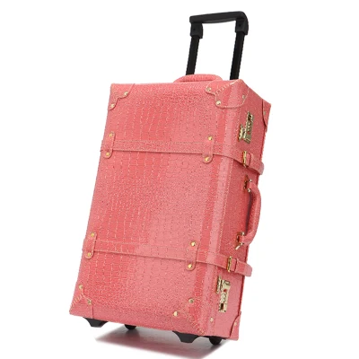 Luggage CARRYLOVE Классическая винтажная багажная серия 22/24 дюймов PU сумка и багаж на колесиках фирменный туристический чемодан на вращающихся колесиках - Цвет: Luggage