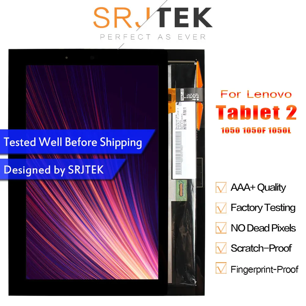 SRJTEK 10 1 &quotдисплей для Lenovo Yoga Tablet 2 1050 1050F 1050L сенсорный экран дигитайзер ЖК дисплей
