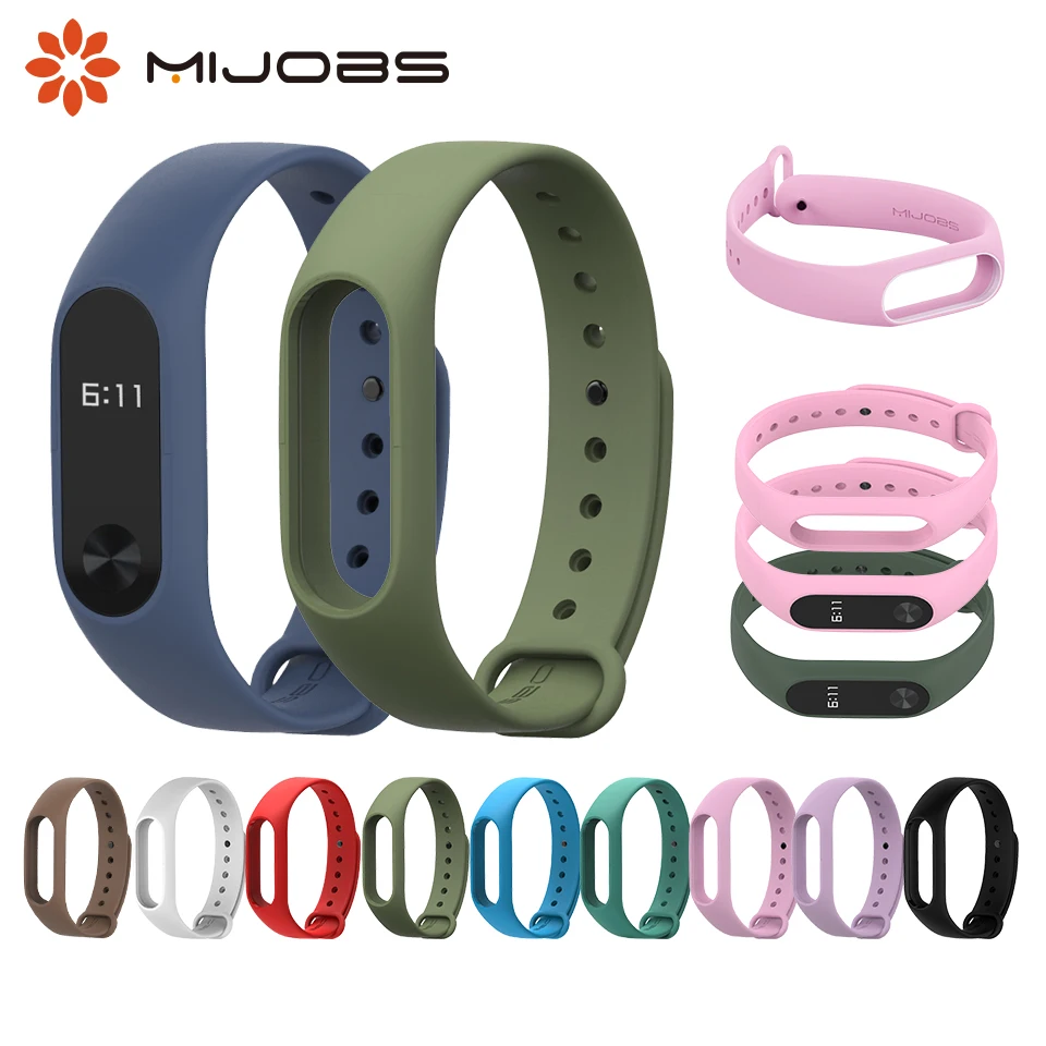 Mi jobs mi Band 2 браслет на запястье аксессуары для Xiao mi 2 умный Браслет mi band 2 ремешок для часов Силиконовый Браслет mi Band 2