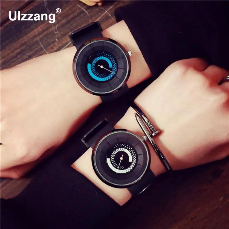 Новые модные стильные крутые резиновые желе кремовые кварцевые часы наручные