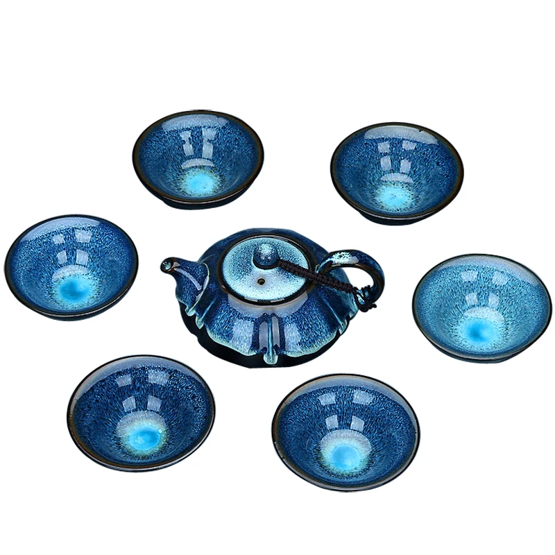 

Whole Set Chinese Ceramic Kung Fu tea set Semi-automatic Creative stone grinding kungfu tea maker Office Home Oolong Tea set