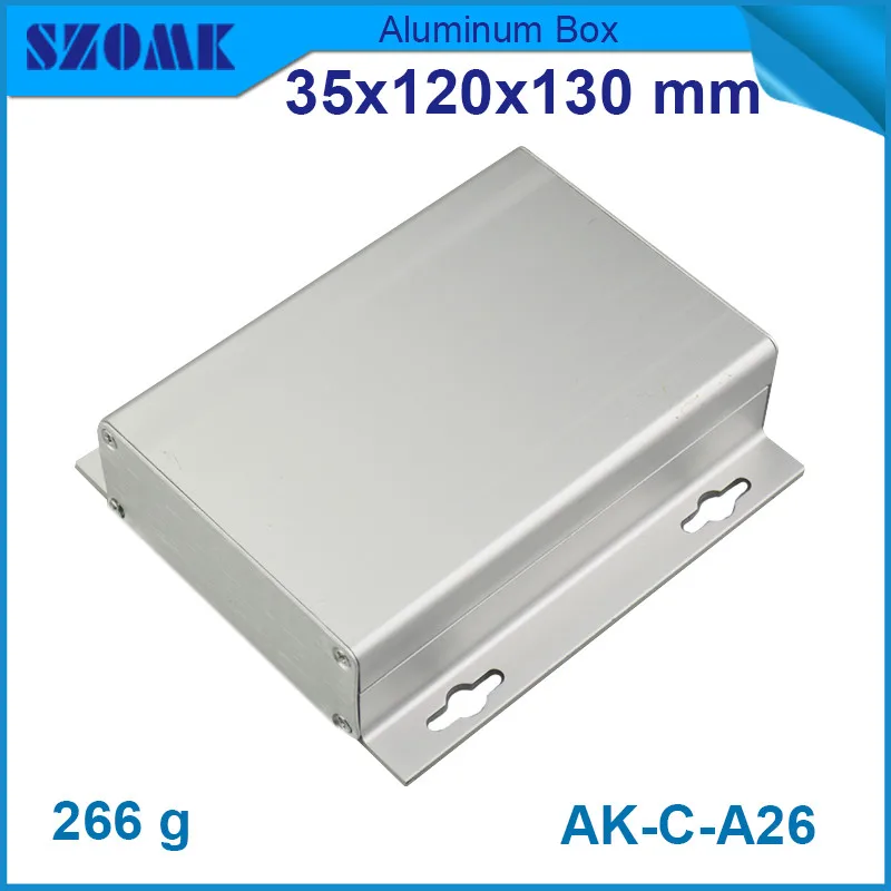 1 шт. алюминиевый распределительный ящик szomk для электроники 35*120*130 мм|enclosures for