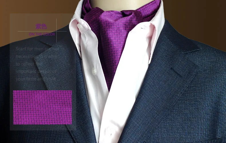 

2020 Winter New Arrival 100% Silk Luxury Double-faced Paisley Printed Cravat Men's Long Scarf with Giftbox