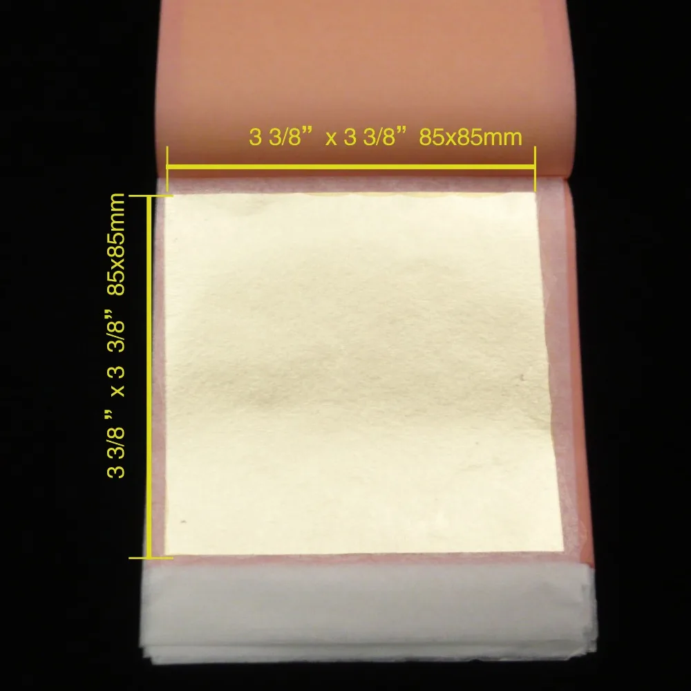 1 буклет 25 штук в буклете 8.5X8.5cm 12K переводная Подлинная фольга Лист из чистого