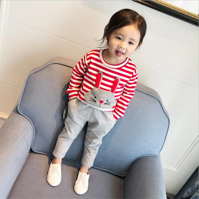 little baby Girls clothes set 1 3 year old clothing Sport Suit 2018 Fashion tracksuit sets kids Spring Sportwear children | Детская