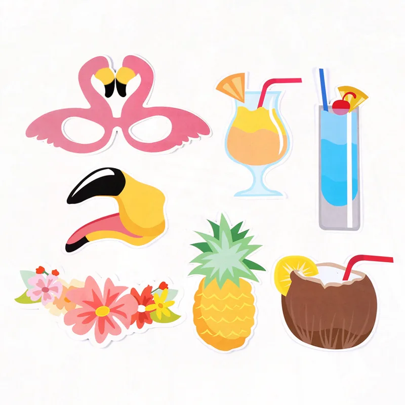 21 шт. тропическая летняя куриная фотобудка с фламинго реквизит для гавайской