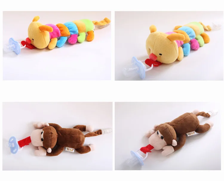 Cute Baby Pacifier Plush Toy Newborn Kids Boys Girls Cartoon Dummy Nipple Soother Silicone Pacifier Feeding Accessories PJ-031-1
