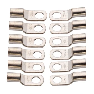 12 шт. 25 мм2-8 мм медные кольцевые клеммы 3AWG 516 дюймов отверстие провода батарея клеммы соединитель наконечники для электрического кабеля ушко