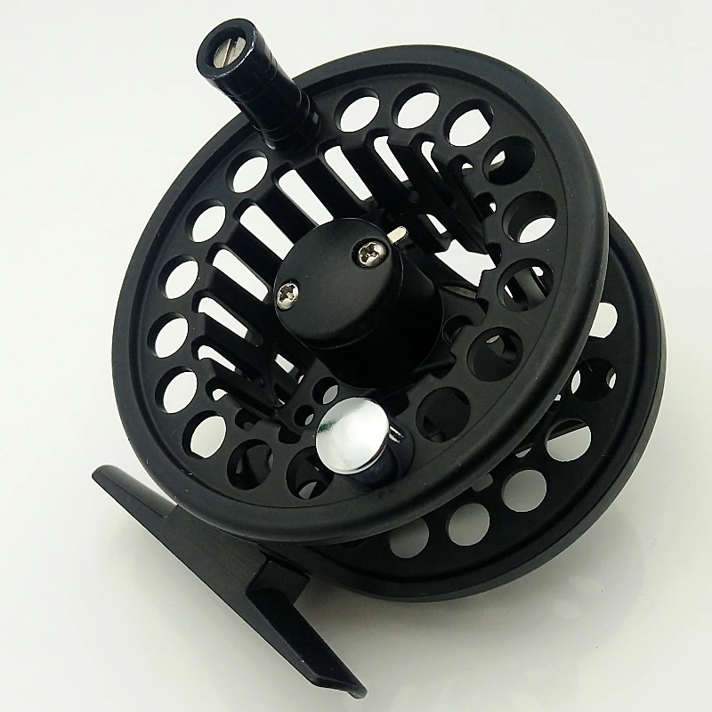 Полностью Металлическая катушка для ловли нахлыстом черные летающие катушки 3/4