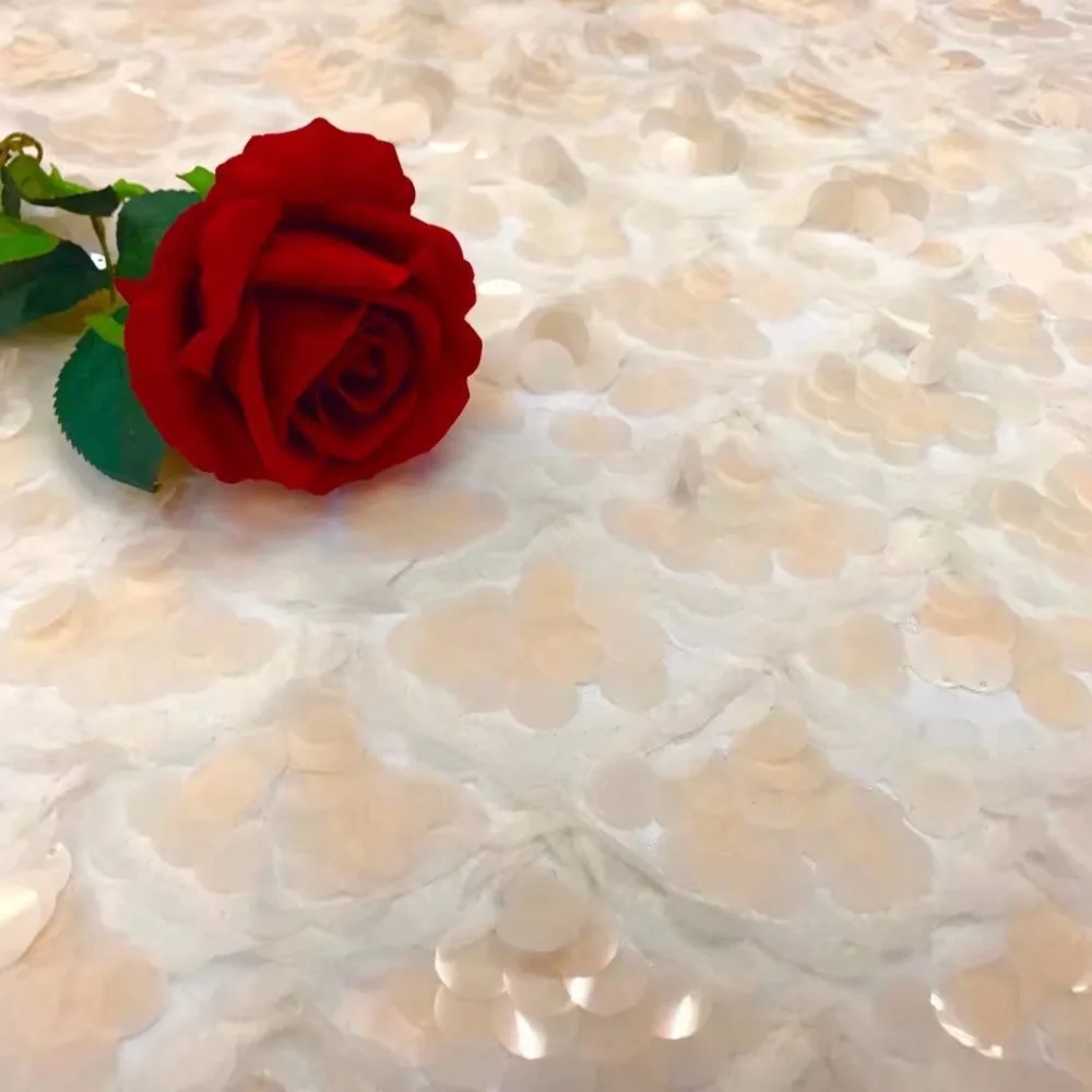 2018 Африканский кружевной ткани белое свадебное Высокое качество тюль 5 ярдов 3 d