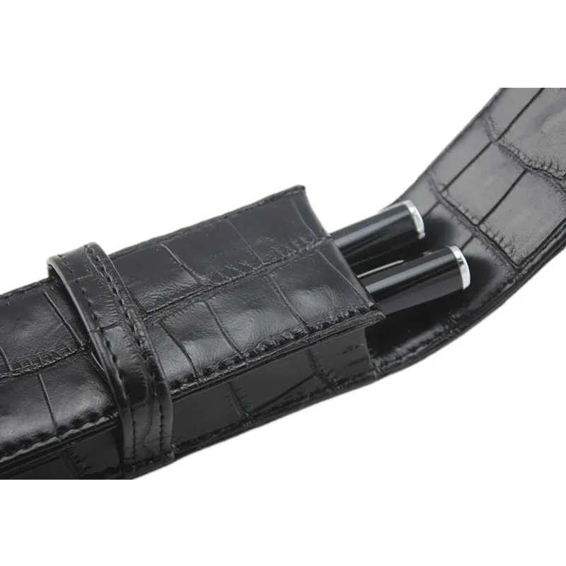 Роскошный черный кожаный чехол с узором под кожу крокодила офисный специальный