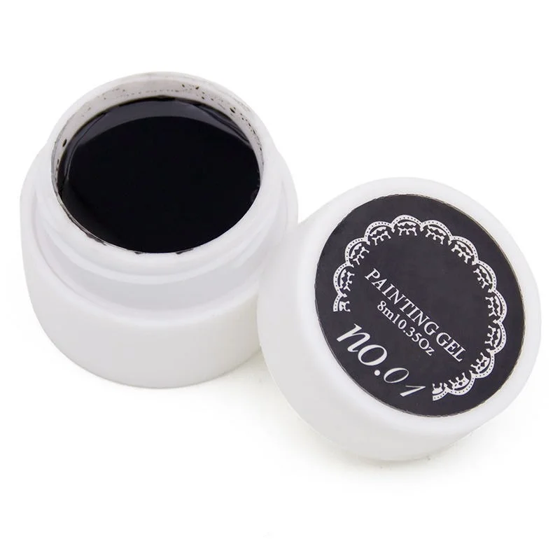 black paint gel BUKAKI супер блестящий гель светится в темноте ночью розовое золото УФ Гель-лак для ногтей Гибридный 3D флуоресцентный дизайн ногтей - Цвет: black paint gel