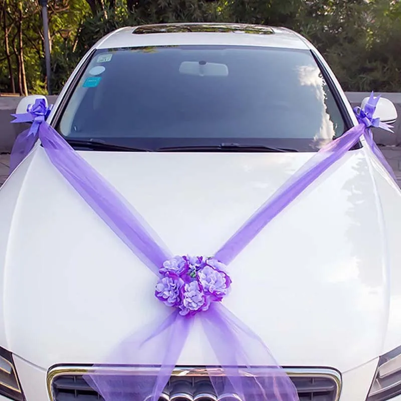 Для свадьбы Искусственные цветы украшение автомобиля Сделай Сам Шелковый цветок день Святого Валентина поддельные цветы наборы свадебные венки вечерние украшения
