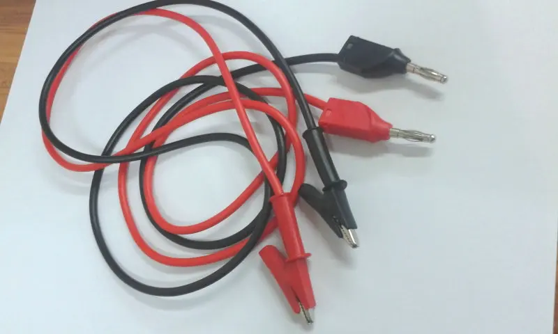 1 пара силиконовых зажимов для кабеля напряжения типа крокодил тестирования