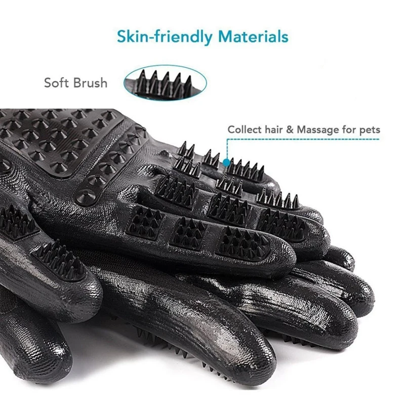 1 пара силиконовые перчатки для груминга домашних животных|Расчески собак| |