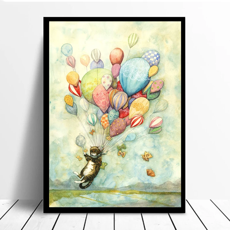 Волшебные шары акварельные стены искусство холст Постер и печать живопись