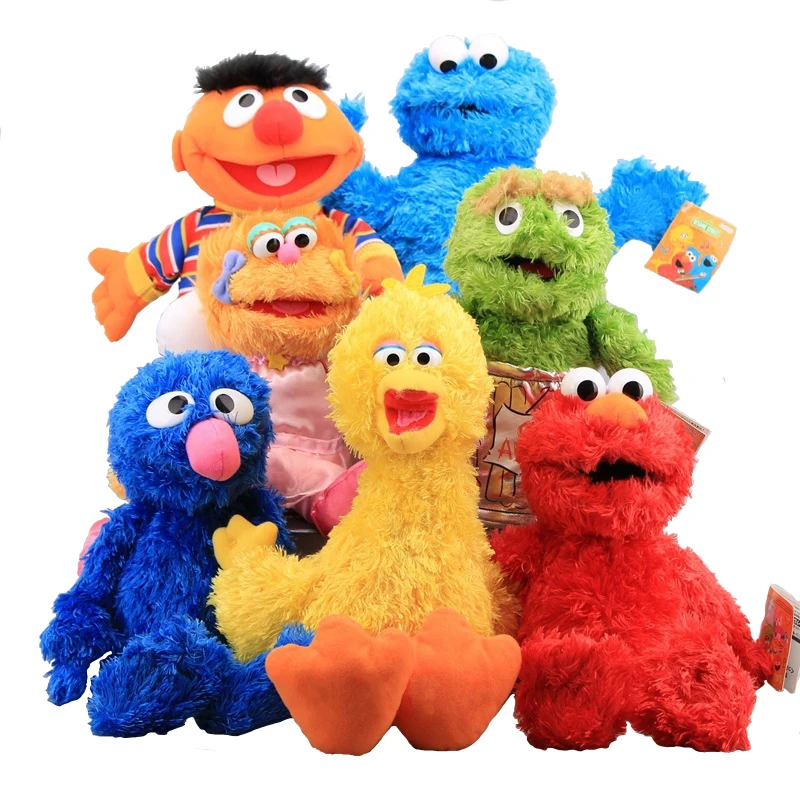 Улица Сезам плюшевые игрушки 7 видов стилей 30 40 см Elmo печенья Гровер Зои и Эрни