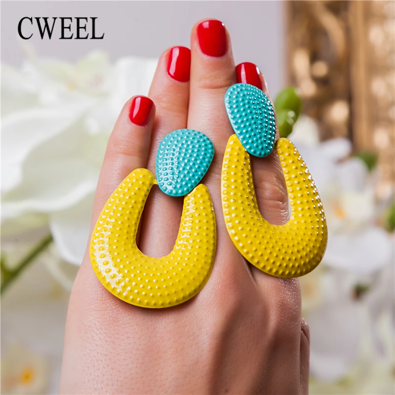 CWEEL, Золотые серьги для женщин, трендовые,, модные ювелирные изделия, для свадьбы, вечеринки, Za, серьги с бахромой, висячие, богемные, большие серьги
