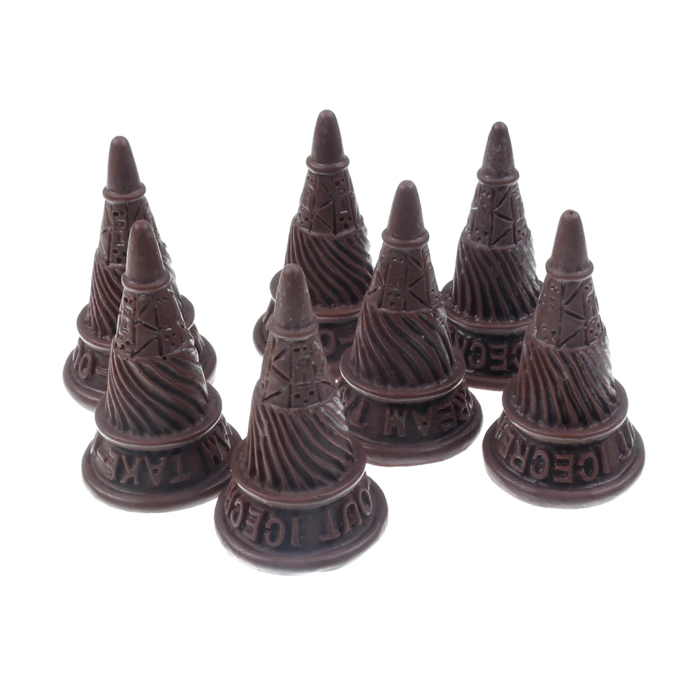 

20pcs Coffee Conical Egg Cone Resin Decoration Crafts Flatback Cabochon Embellishments For Scrapbooking Beads Diy Accessories