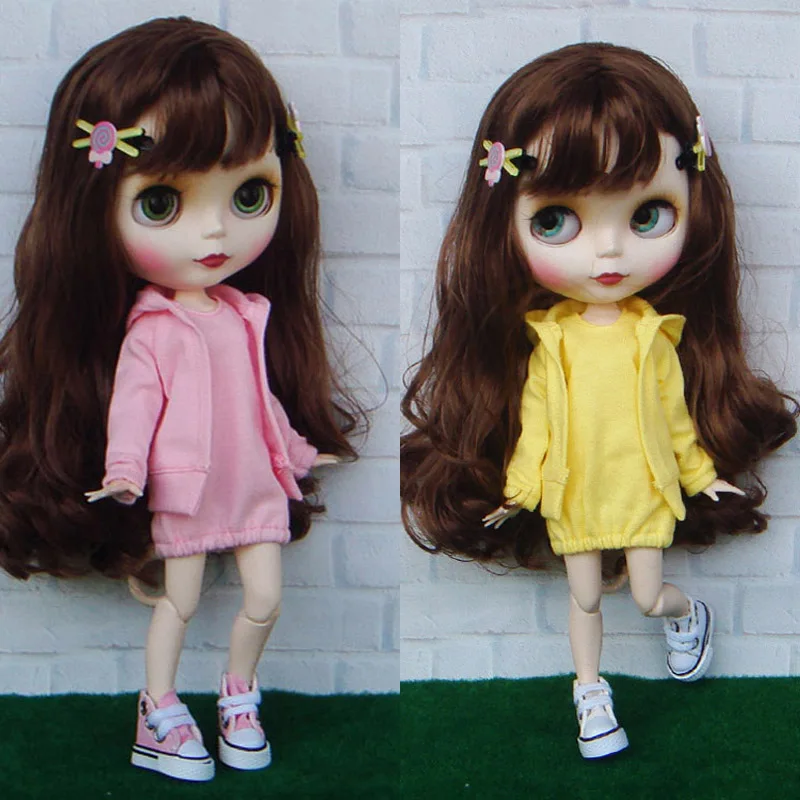 1 комплект повседневное спортивное пальто и платье жилет для кукол Blyth Azone Licca Barbies