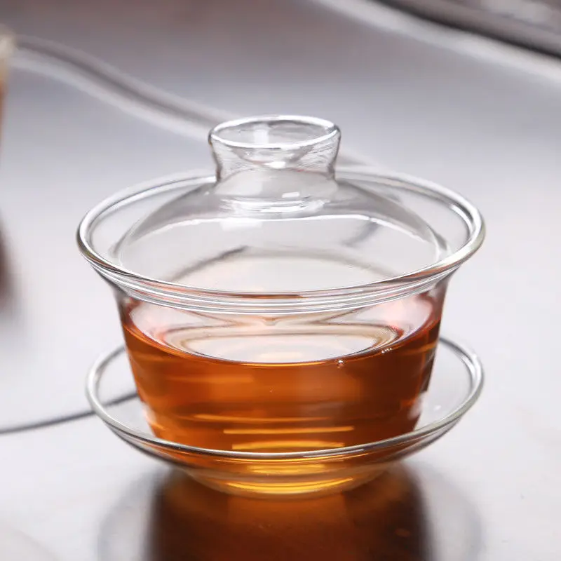Прозрачное стекло Gaiwan 150 мл термостойкий традиционный чай Gongfu Tureen|tureen| |