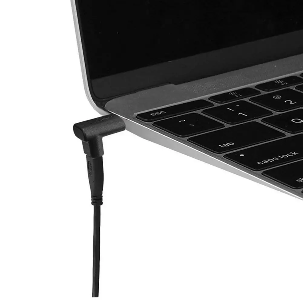 90 градусов USB 3 1 Тип C папа к женскому правый угол конвертер адаптер Черный JR