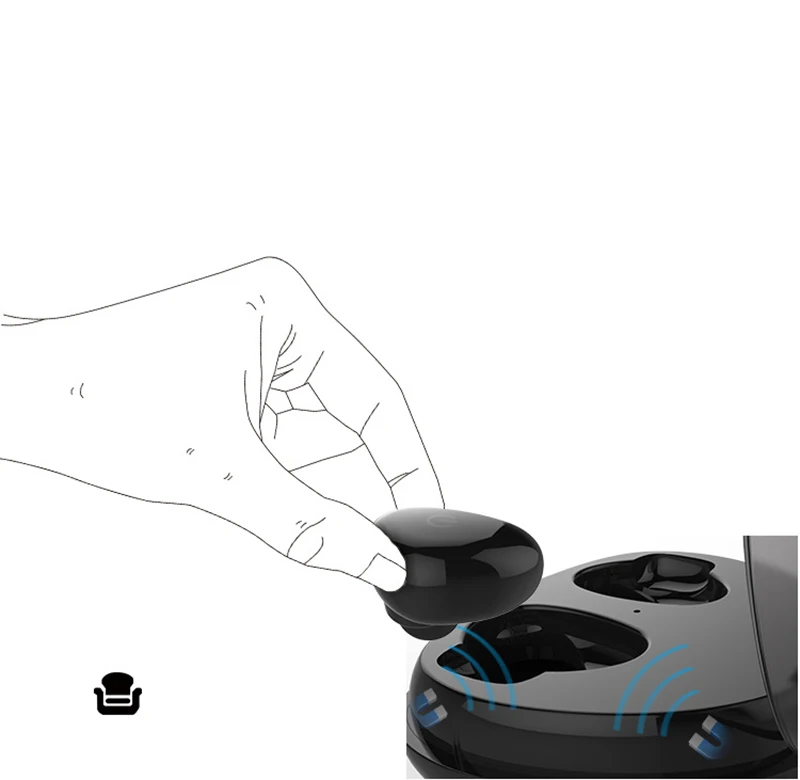 Беспроводные bluetooth-наушники сенсорные водонепроницаемые высококлассные наушники мини можно позвонить