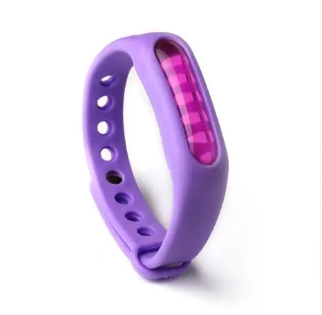purple Прямая поставка 1 комплект браслет+ противомоскитная капсула против насекомых-вредителей контроль ошибок репеллент от комаров браслет для детей убийца от комаров - Цвет: purple