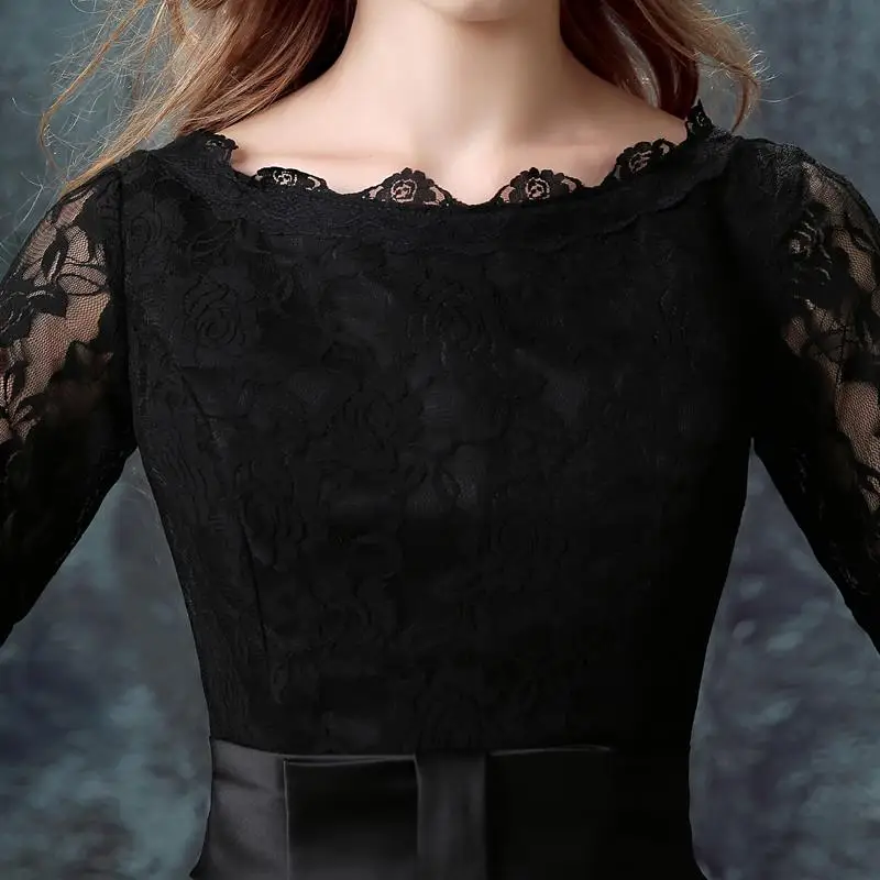 Новый бренд 2016 черное кружево половина короткие коктейльные платья sexy мини совок