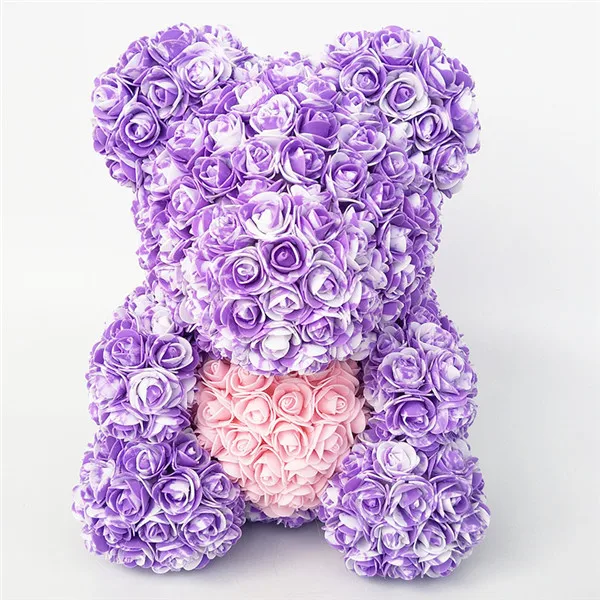 purple bear Медвежонок розы медведь цветок свадебный декоративный цветок для дома юбилей, День Святого Валентина Подарочные цветки - Цвет: purple bear