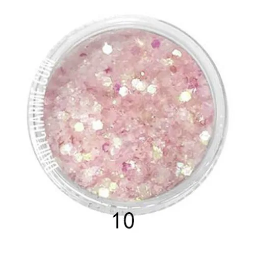 color10 10 мл голографическая розовая серия блестки, Блестящие Блестки для ногтей, пигмент для дизайна ногтей DIY ремесло пыль Маникюр для ногтей - Цвет: color10