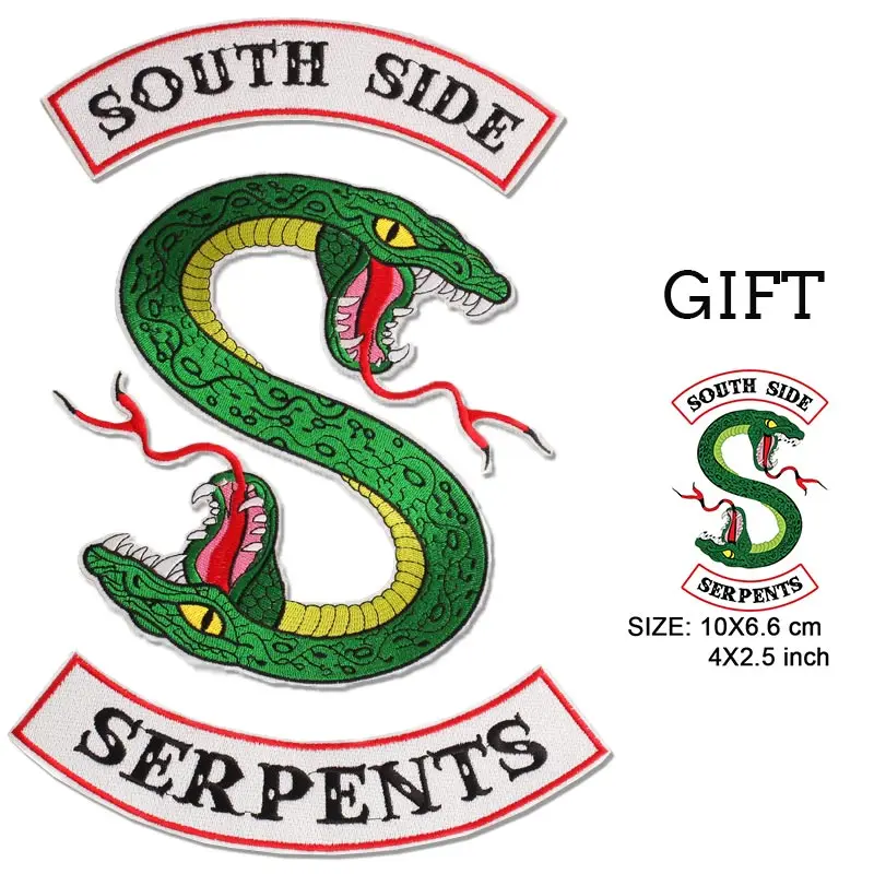 Нашивка COSBILL для одежды куртка с аппликацией в виде змеи вышитой змеей ТВ шоу