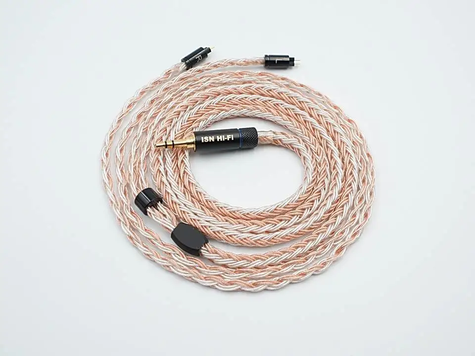 ISN Audio H16 16 Shares одиночные Кристальные медные и посеребренные смешанные HiFi наушники для меломанов кабель