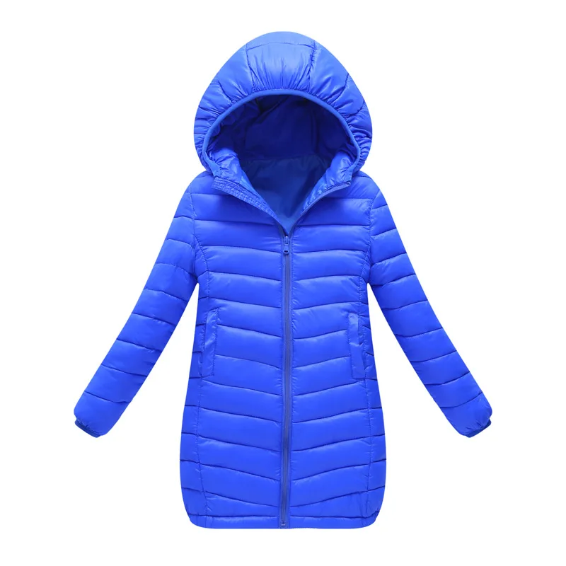 6 Цвет утолщение пальто для девочек От 4 до 12 лет Детские теплые хлопковые парки